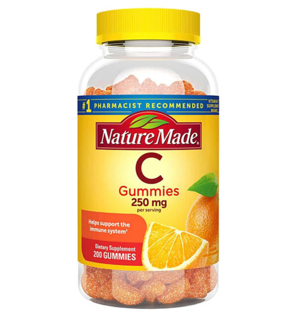 Nature Made Adult Gummies 200 CT Vitamin C Dietary Supplement, Orange