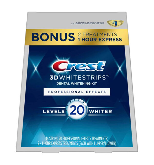 Crest 3D No Slip Whitestrips Professional Effects Teeth Whitening Kit 20 ea